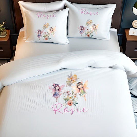 Floral Fairy Friends - Personalised Duvet Cover Set