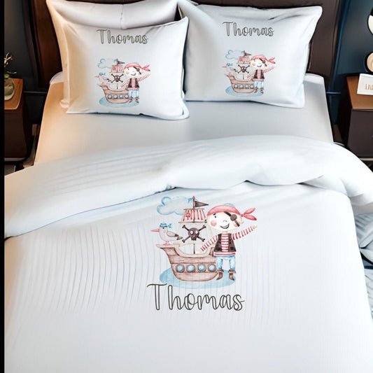 Adventurous Pirate - Personalised Duvet Cover Set